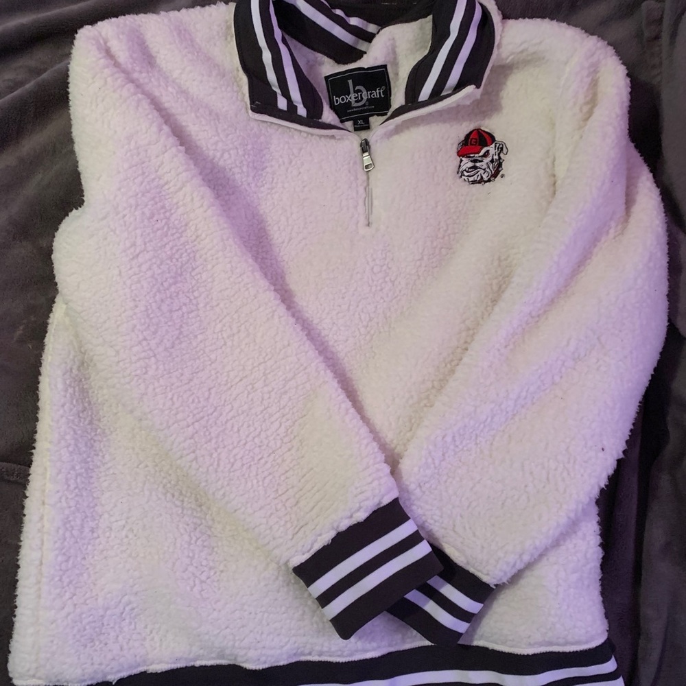 Georgia bulldog Sherpa pullover